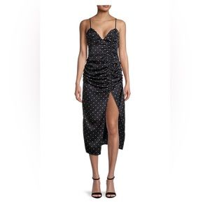 For Love & Lemons Carissa Midi Dress Black Dot XSmall